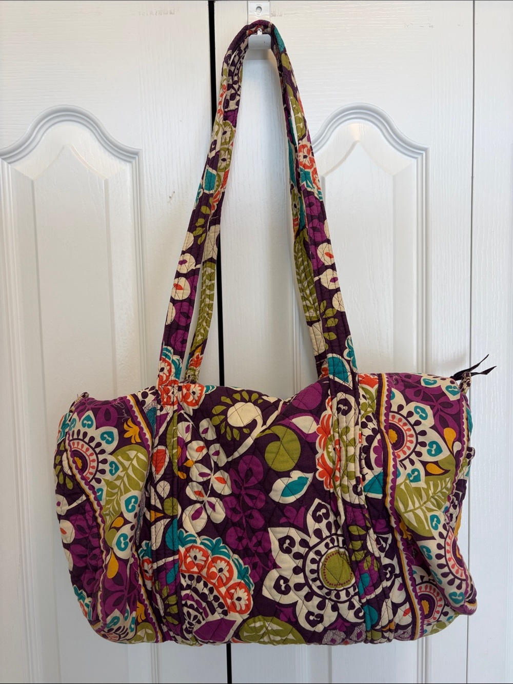 Vera Bradley Quilted Floral Weekend Tote Small Duffel Zip Top